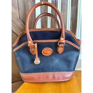 Dooney & Bourke Vintage All Weather Leather Satchel Bag, Black Brown